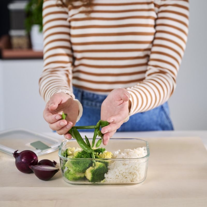 Mepal EASYCLIP Rectangular Glass Food Storage Container, 23oz - Image 1