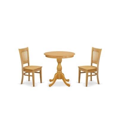 Federalsburg 3-Pc Dining Set - 2 Wooden Dining Room Chairs And 1 Dining Table - Image 0