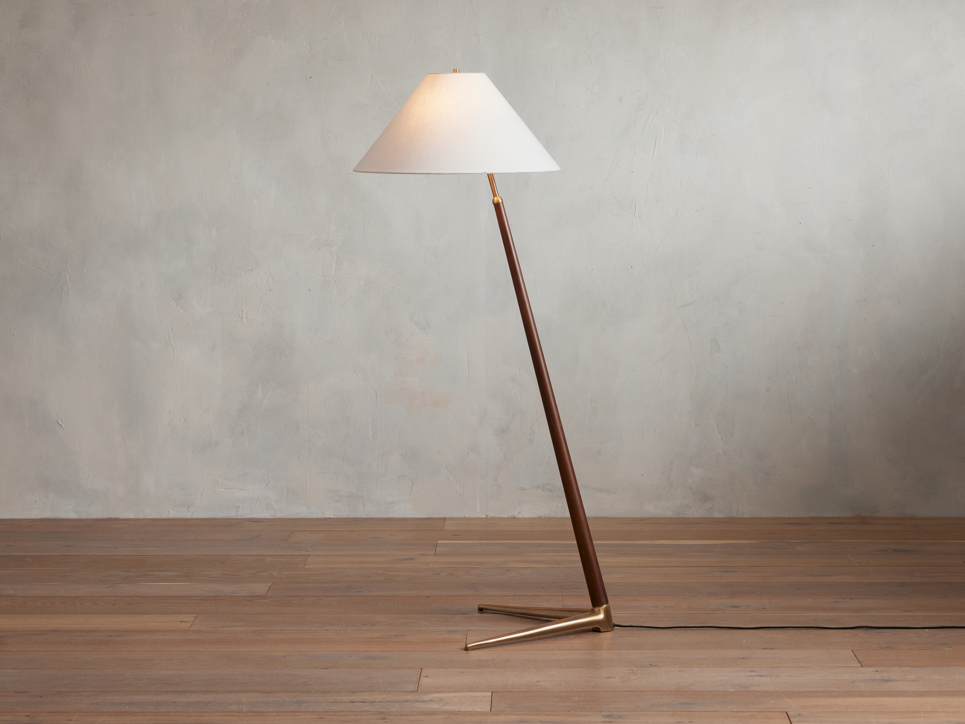 Edric Floor Lamp in Wood Brown - Image 0