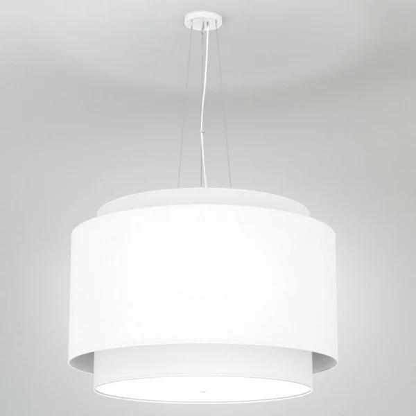 Alicia Linen Double Drum Pendant - Image 0