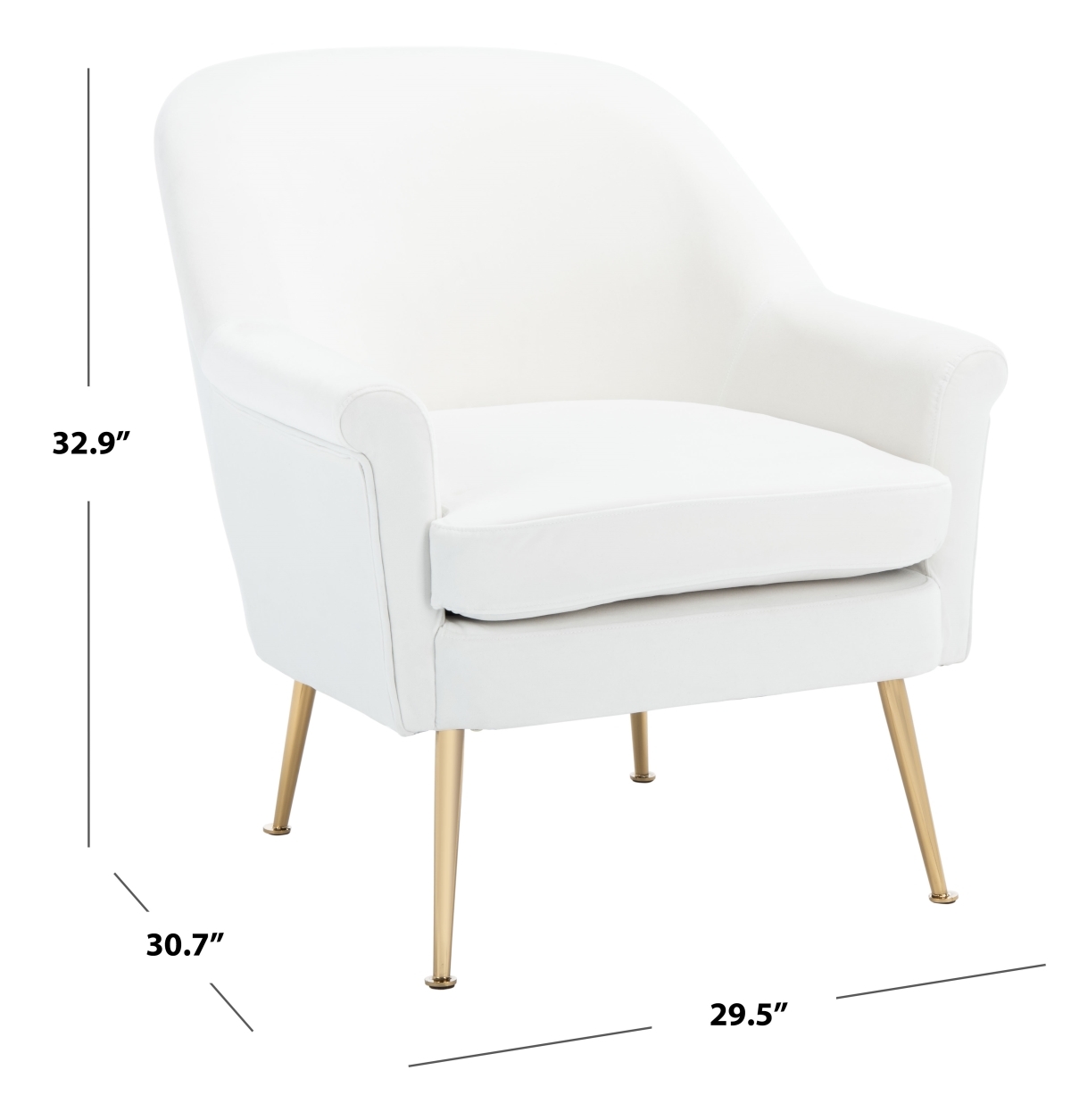 Rodrik Accent Chair - White - Safavieh - Image 9