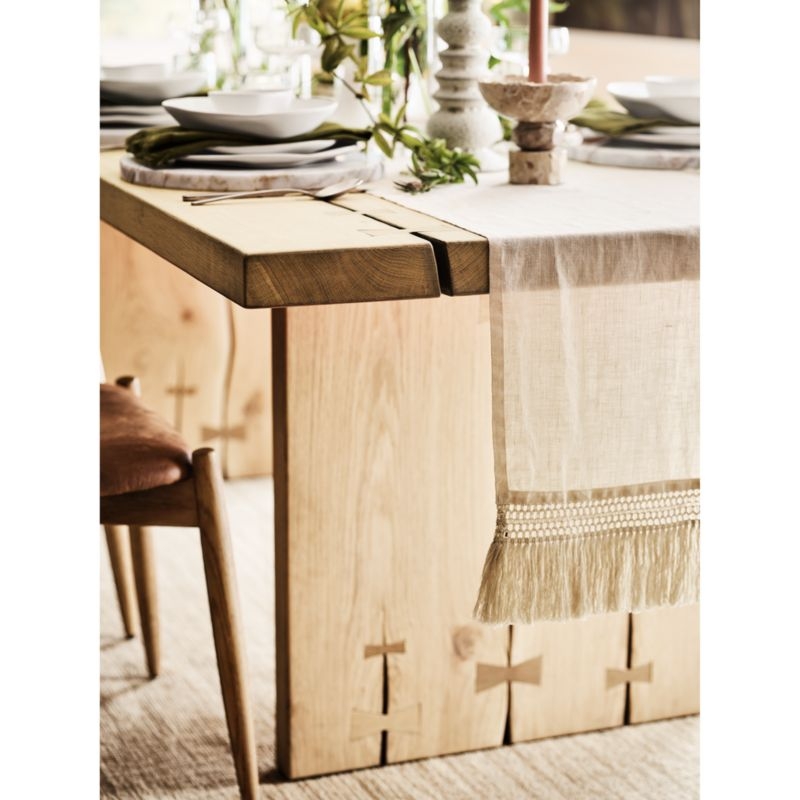 Papillon 88" Oak Wood Dining Table by Laura Kim - Image 5
