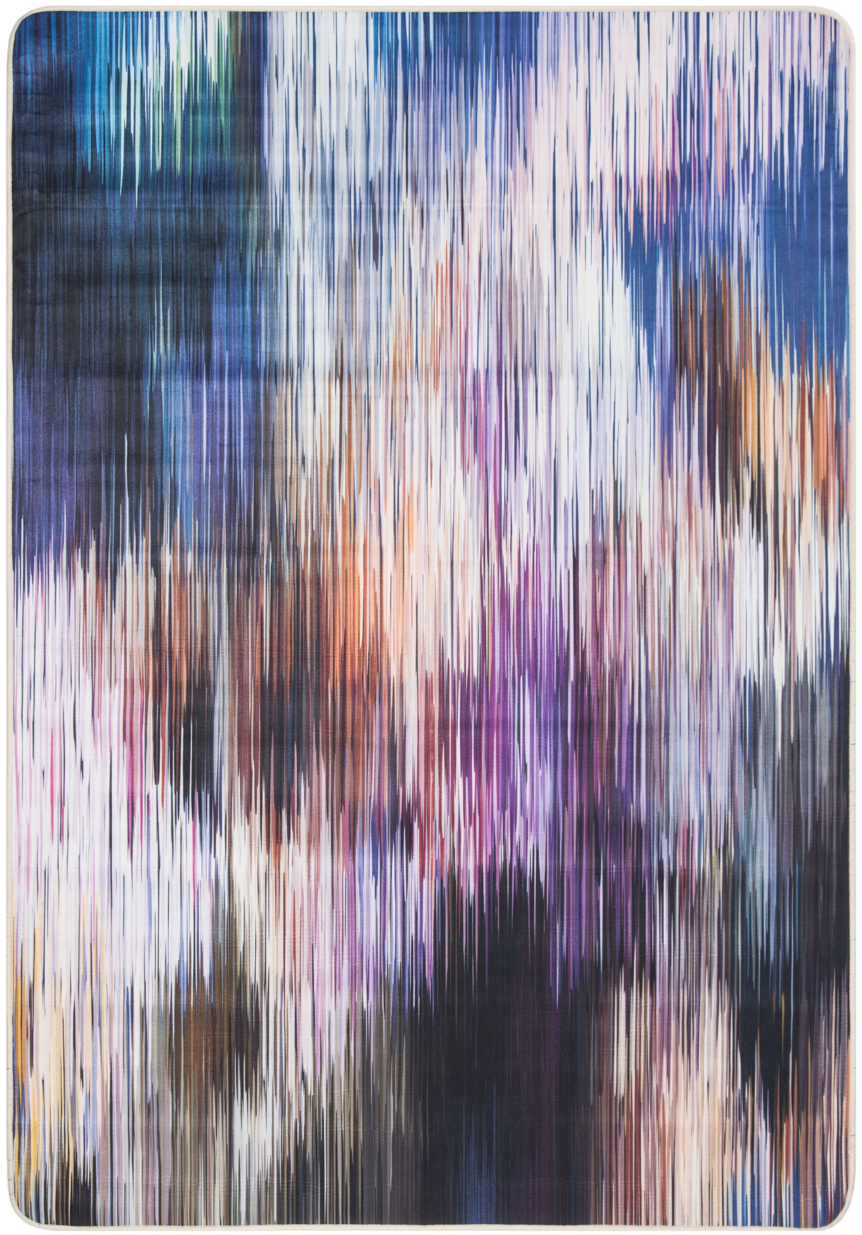 Arlo Home Indoor/Outdoor Woven Area Rug, DAY114P, Ivory/Purple,  5' 1" X 7' 6" - Image 0