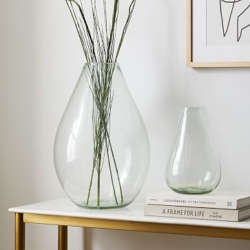 Pure Glass Vase, Raindrop, Clear, Small - Image 1
