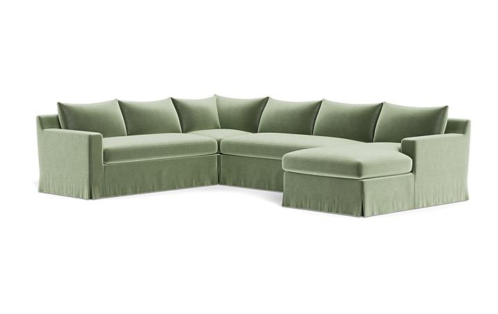 Sloan Slipcovered 4-Piece Corner Sectional Sofa with Right Chaise - Image 2