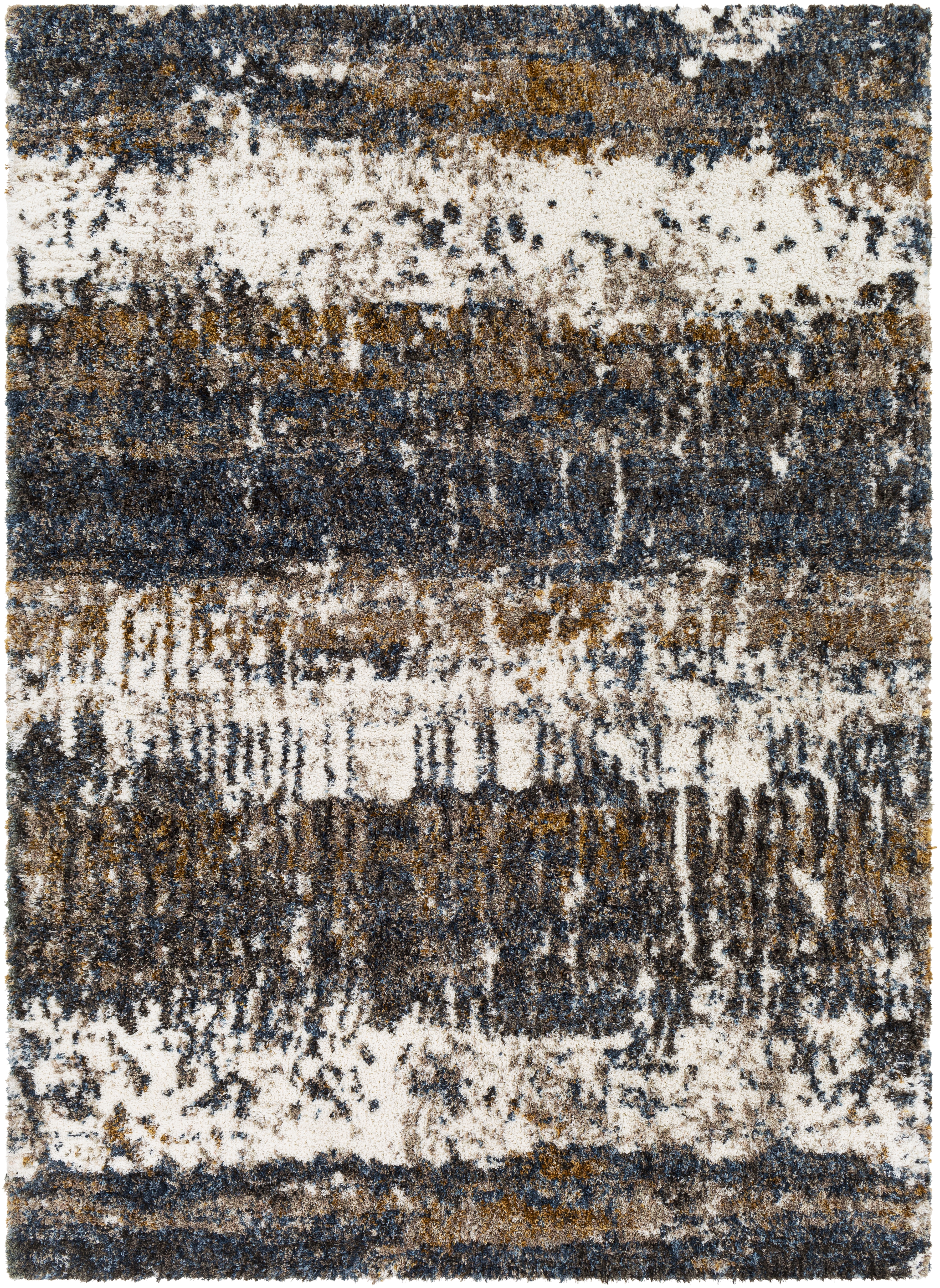 Celestial Shag Brown Indoor 5'3" x 7' Machine Woven Rug - Image 0