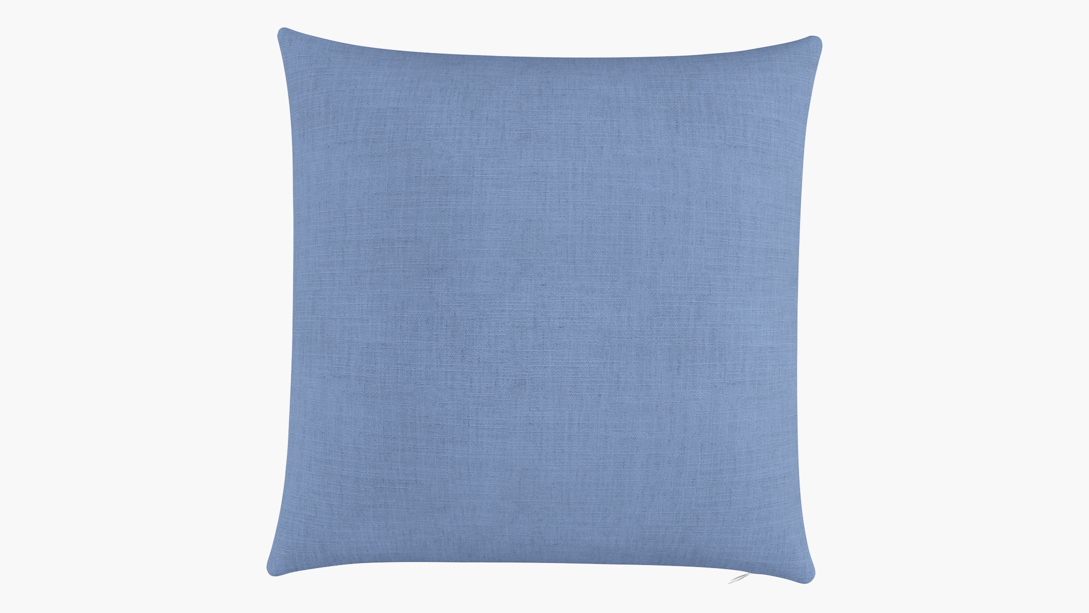 Throw Pillow 22", French Blue Linen, 22" x 22" - Image 0