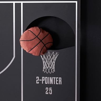 Basketball Bean Bag Toss Game, Black - Image 1