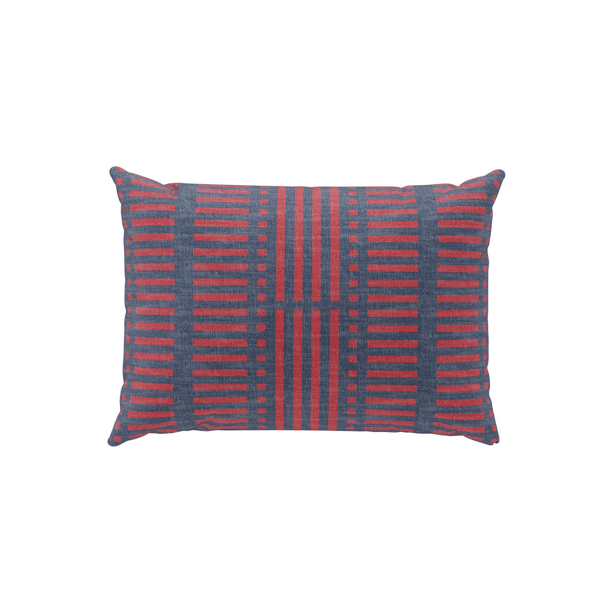 Outdoor Lumbar Pillow | Red Blocks - Image 0