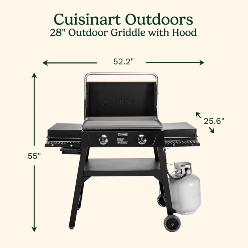 Cuisinart ® 28" Outdoor Griddle with Hood - Image 3