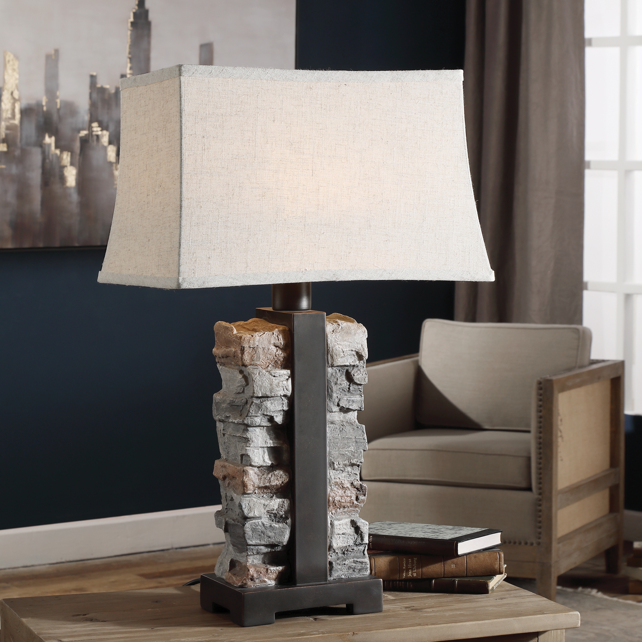 Kodiak Stacked Stone Lamp - Image 2