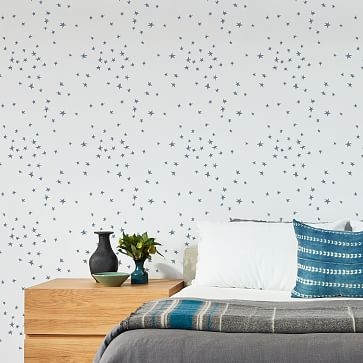 Star Wallpaper by Clare V, Gold on Navy - Image 2