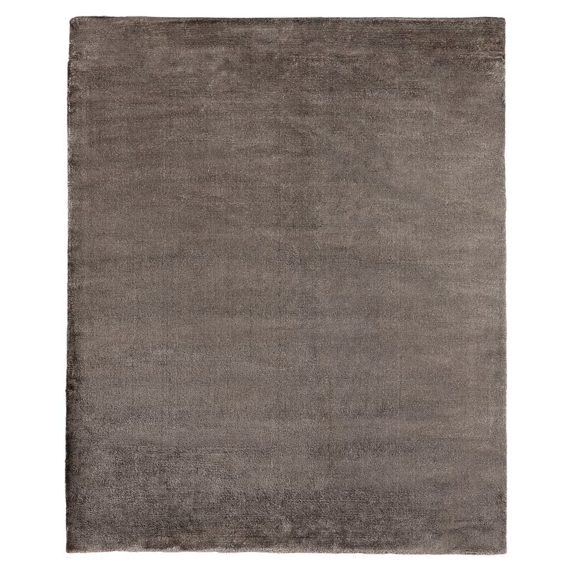 Exquisite Rugs Kala Hand-Loomed Silk Brown Area Rug Rug Size: Rectangle 6' x 9' - Image 0