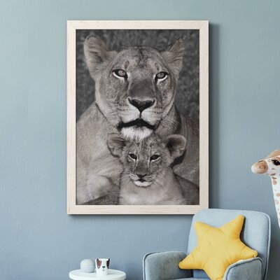 Lioness And Cub-Premium Framed Canvas - Ready To Hang - Image 0