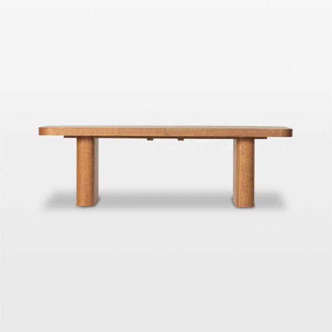 Rufina 96"-116" Cherry Wood Extendable Dining Table with Storage - Image 0