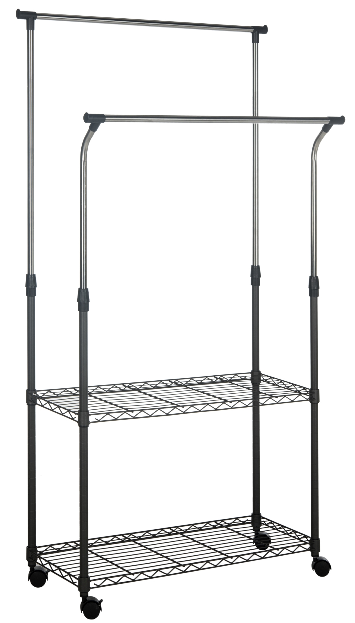 Giorgio Double Rod Clothes Rack - Chrome - Safavieh - Image 3