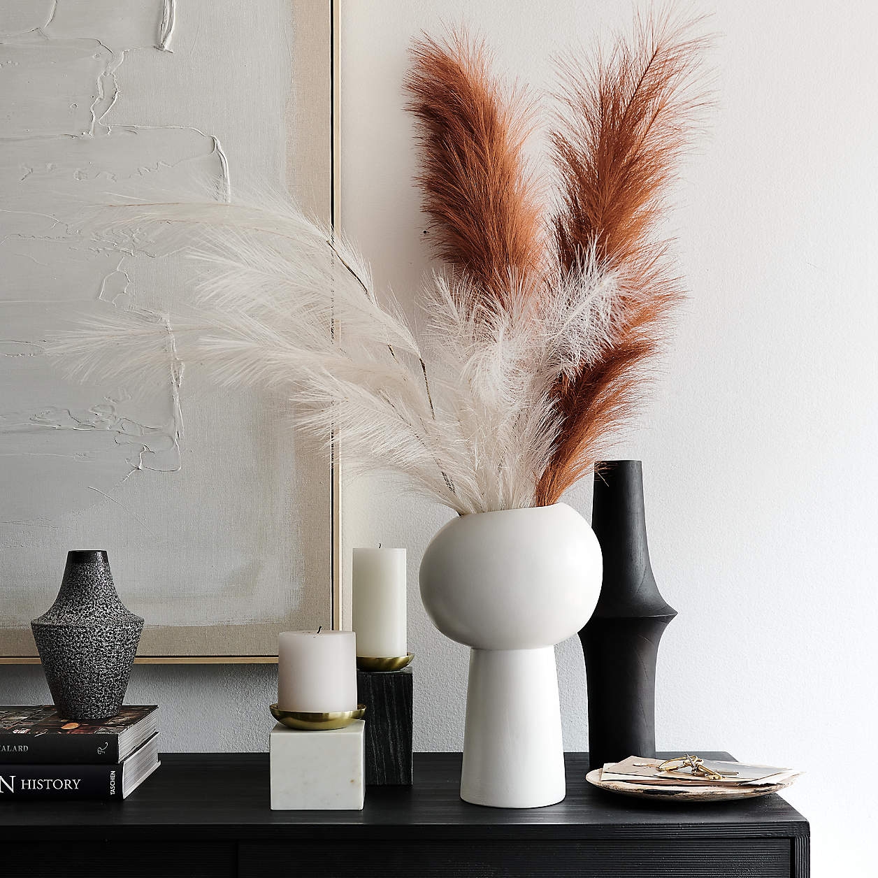 Faux Ivory Pampas Grass Bunch - Image 8