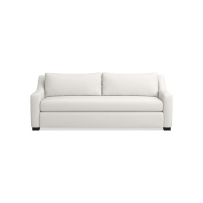Ghent 84" Sofa, Standard Cushion, Performance Slub Weave, White - Image 0