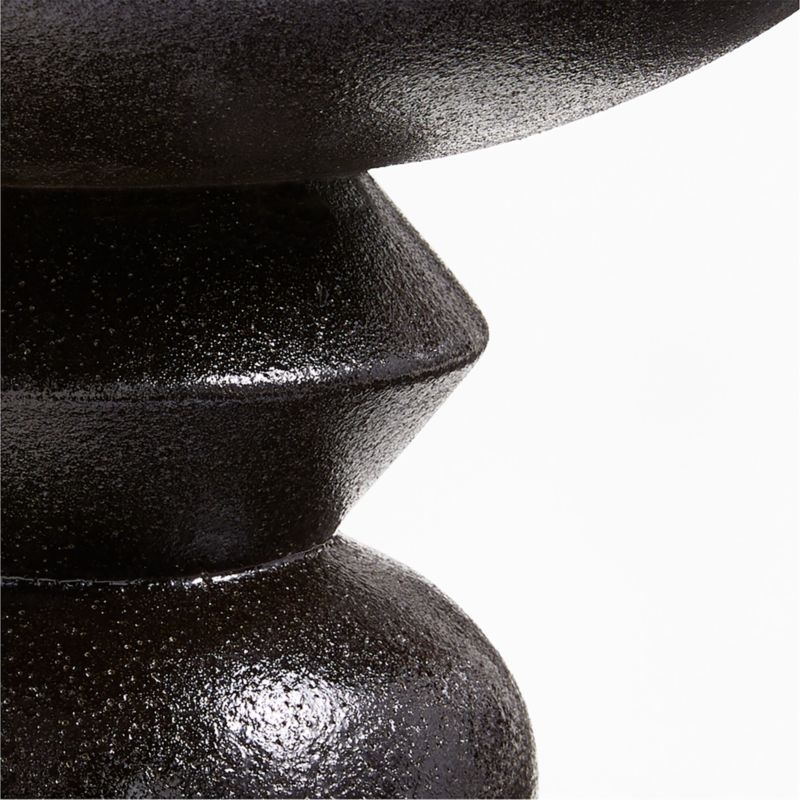 Ashanti Black Ceramic Decorative Pedestal Bowl by Eric Adjepong - Image 7