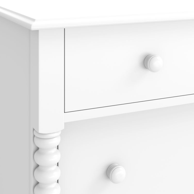 Jenny Lind White Wood Tall 7-Drawer Kids Dresser - Image 1