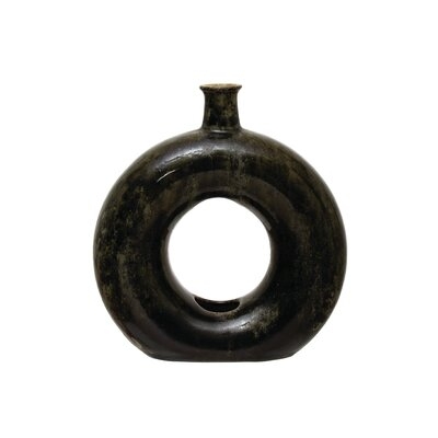 Arondell Black 7.75" Stoneware Table Vase - Image 0