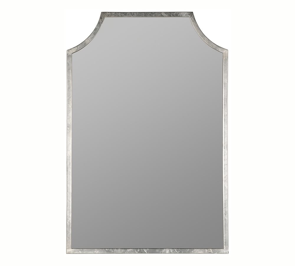 Juniper Metal Wall Mirror, Silver, 24"x36" - Image 0