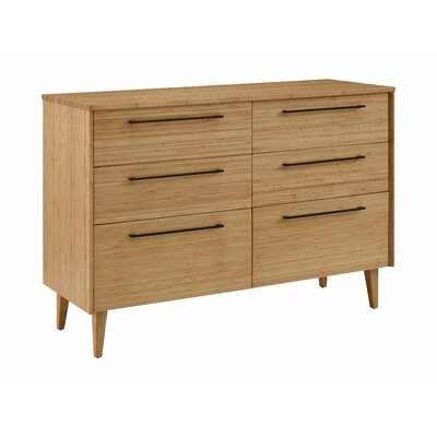 Cooper 6 Drawer 52.48" W Solid Wood Double Dresser - Image 0