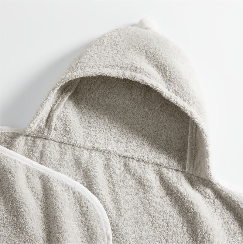 Nachi 100% Organic Cotton Grey Hooded Kids Towel - Image 4