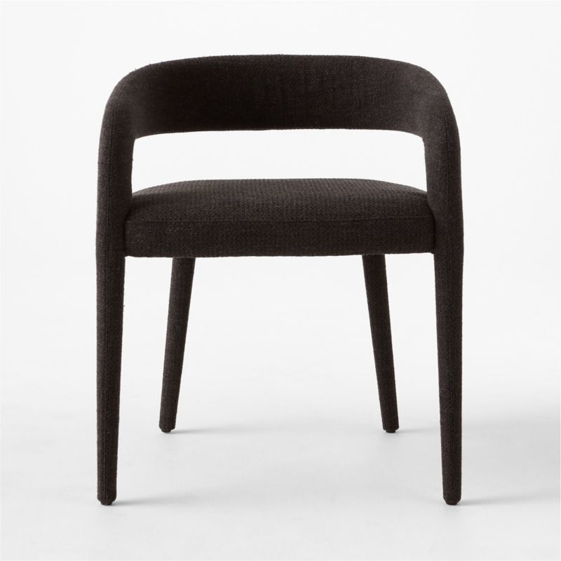 Lisette Charcoal Performance Fabric Dining Armchair Set of 4 - Image 1