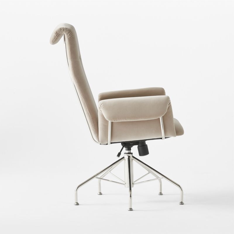 Saviti Bone Velvet Office Chair - Image 1