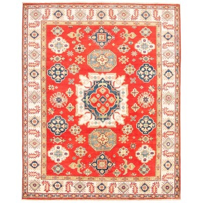 One-of-a-Kind Hypoluxo Hand-Knotted 2010s Gazni Gold/Red 8'3" x 10'5" Wool Area Rug - Image 0