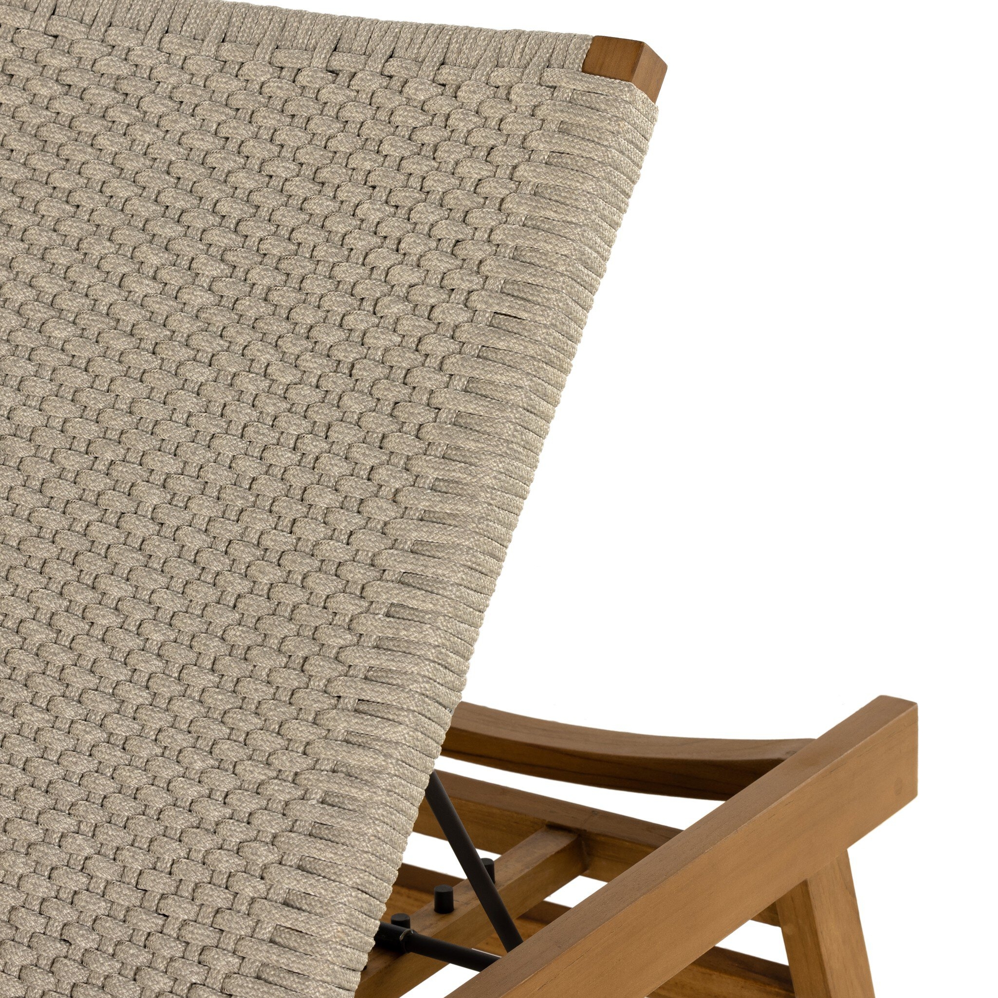 Delano Outdoor Chaise - Natural Teak-FSC - Image 13