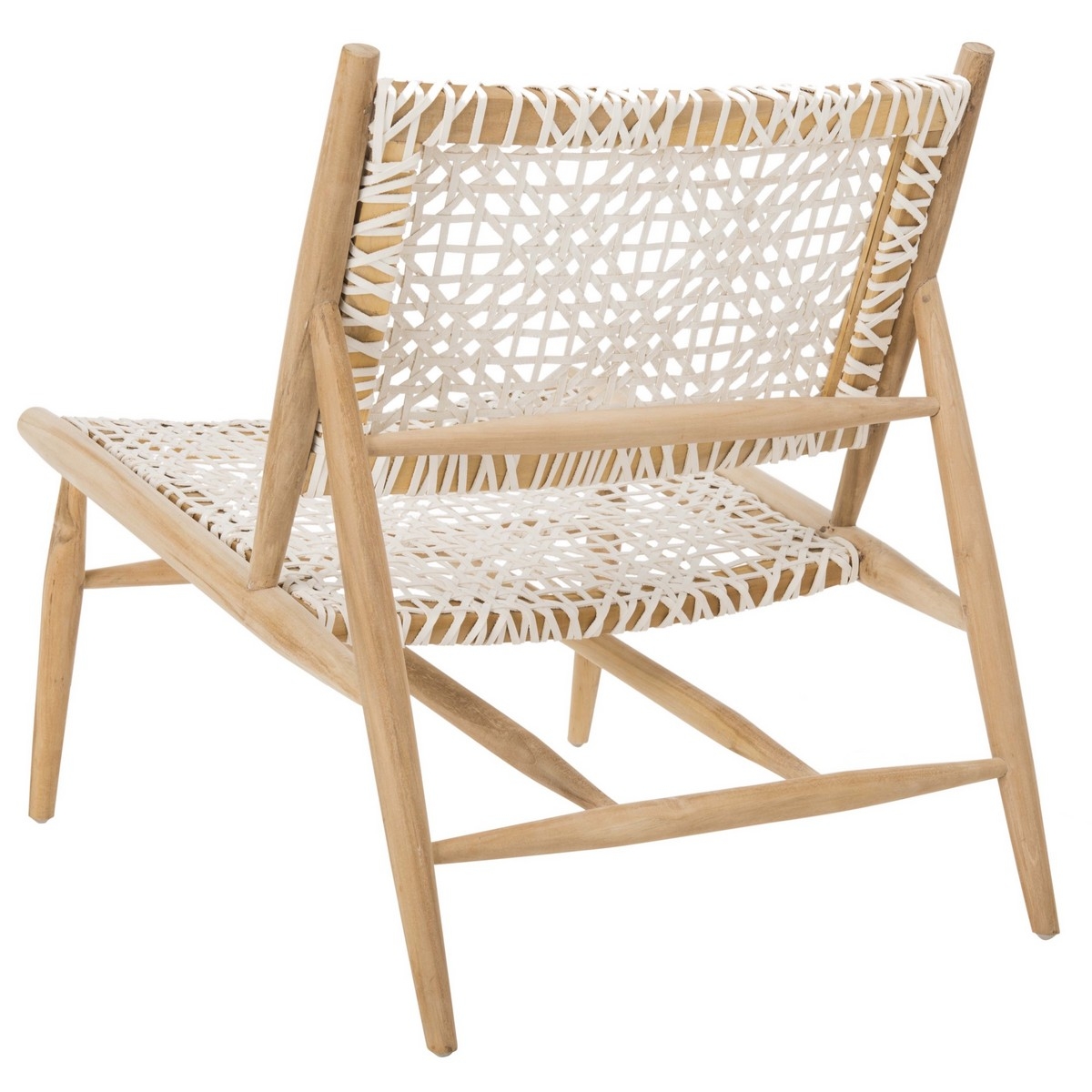 Bandelier Accent Chair - White / Natural - Safavieh - Image 7
