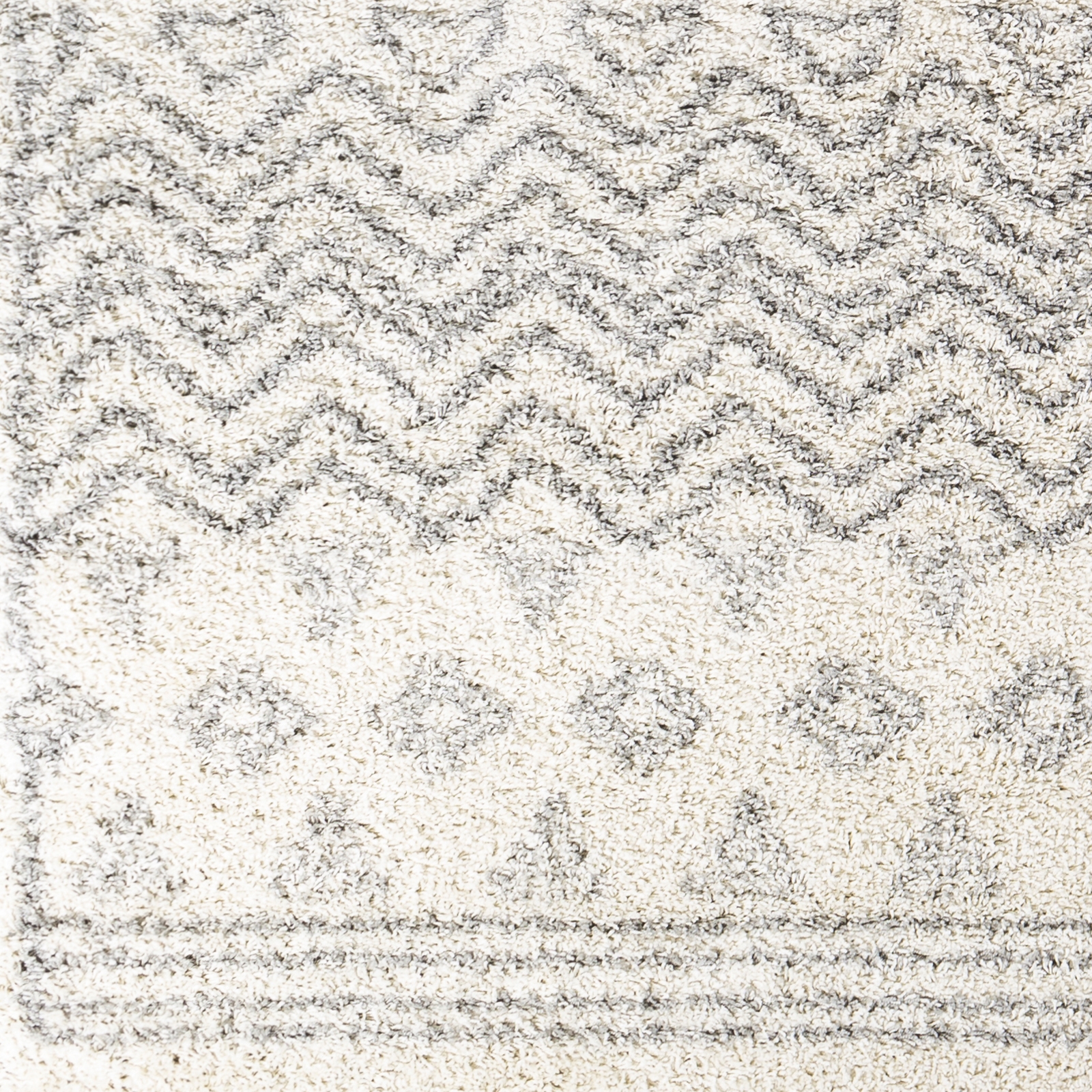 Taza Shag Beige Indoor 5'3" x 7' Machine Woven Rug - Image 5