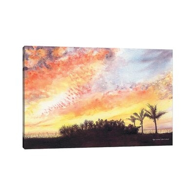 Florida Sunset by Christine Reichow - Wrapped Canvas Painting - Image 0