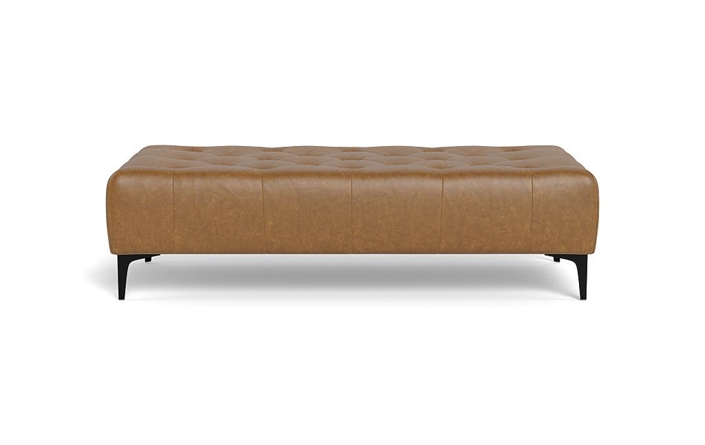 Ms. Chesterfield Leather Ottoman by Apartment Therapy - Image 0