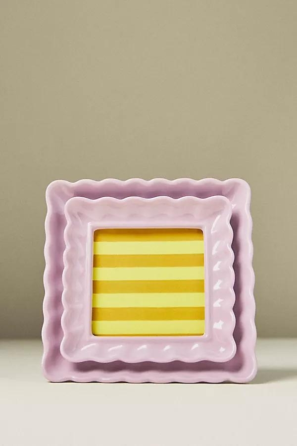 Scalloped Stoneware Picture Frame - Image 0