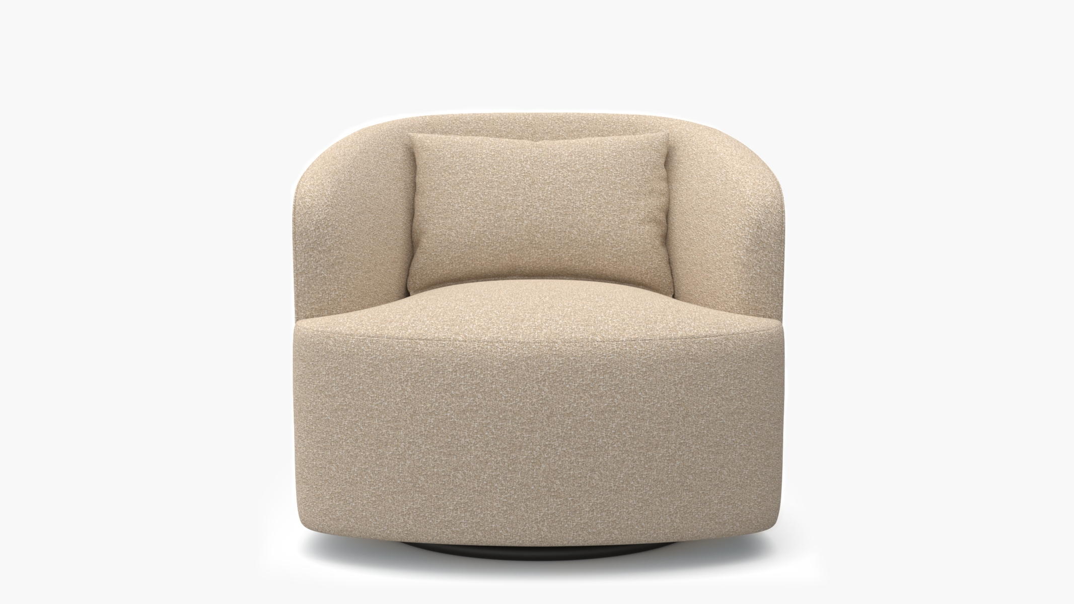Deco Swivel Chair, Buff Boucle - Image 0