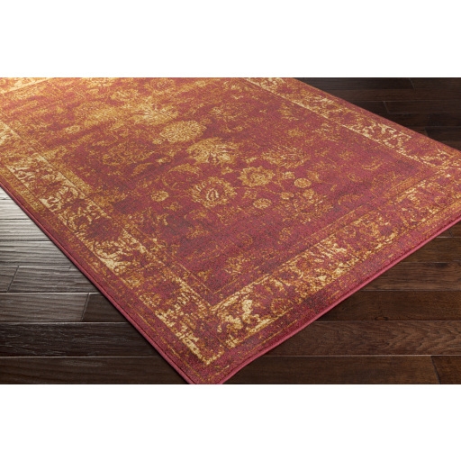 Hathaway Red Indoor 8'10" x 12'10" Machine Woven Rug - Image 2