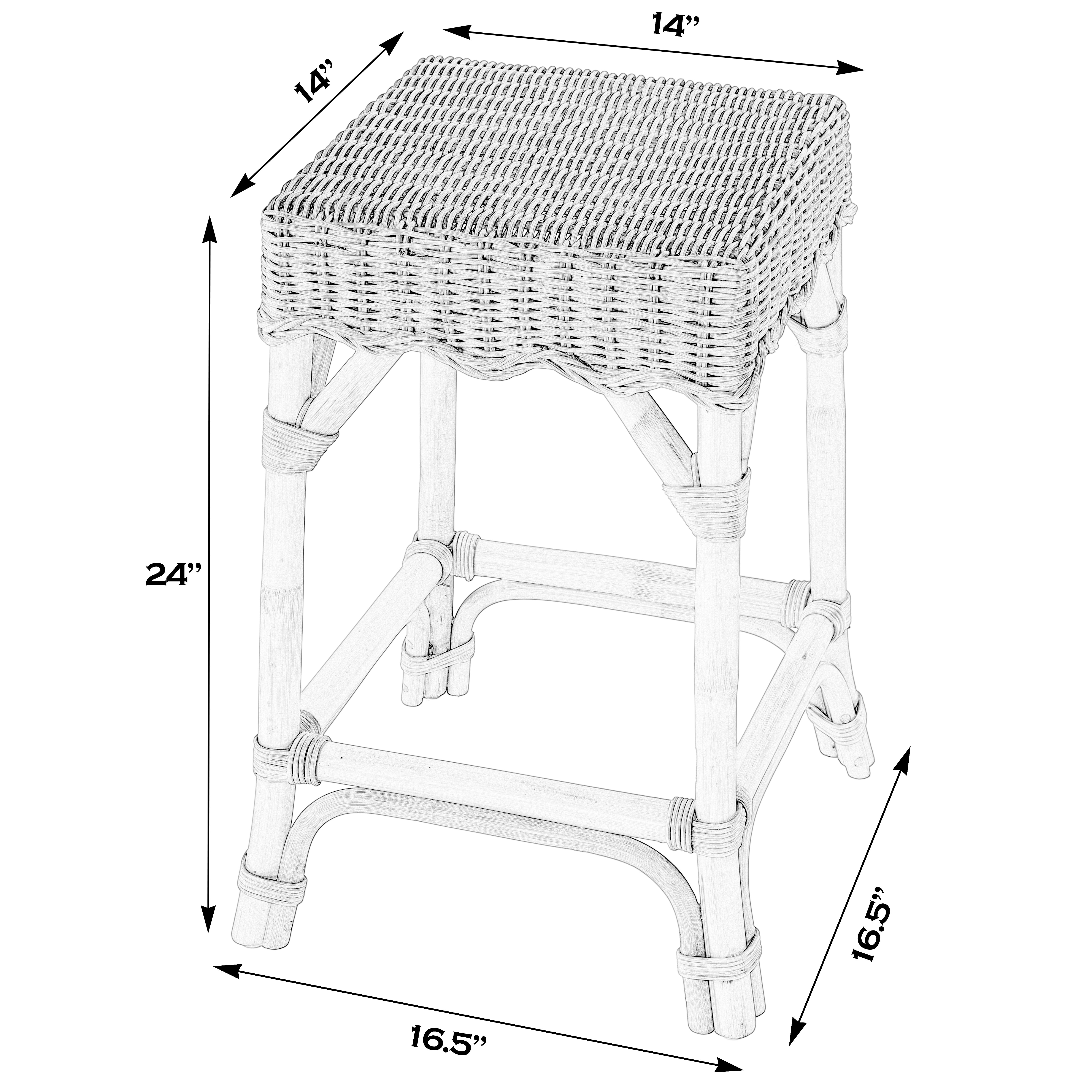 Flora Natural Rattan Counter Stool - Image 2