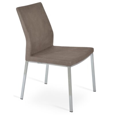 Pasha Upholstered Side Chair in Gray - Image 0