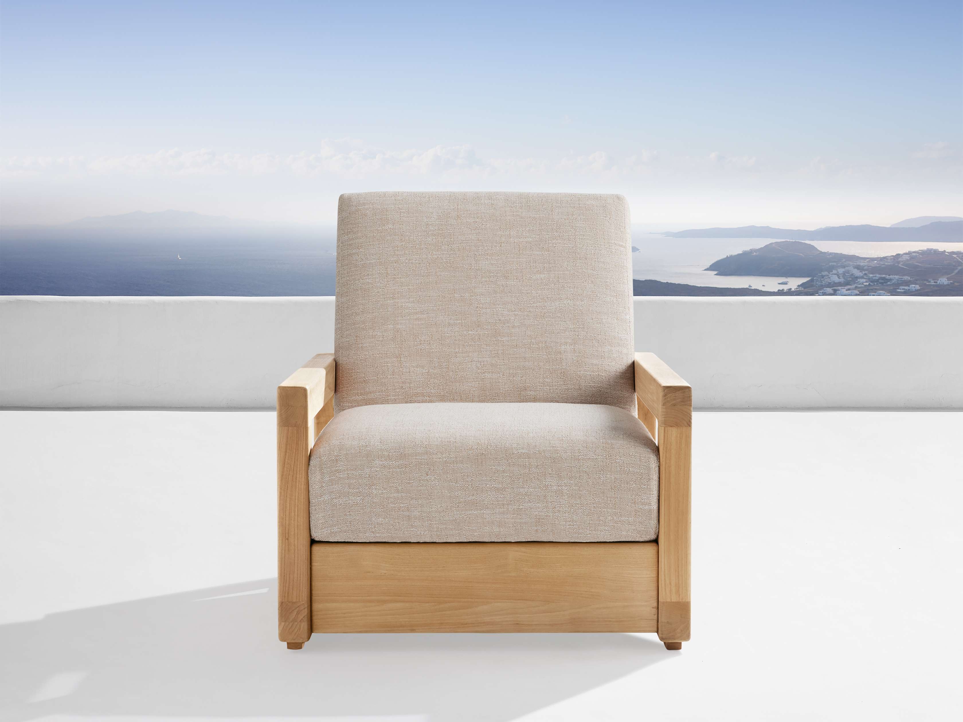 Westport Outdoor Lounge Chair in Wood Natural  Priano Malt - Image 0