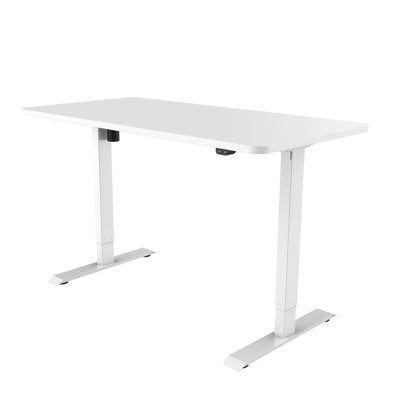 Inbox Zero Power Adjustable Sit To Stand Desk, Black - Image 0
