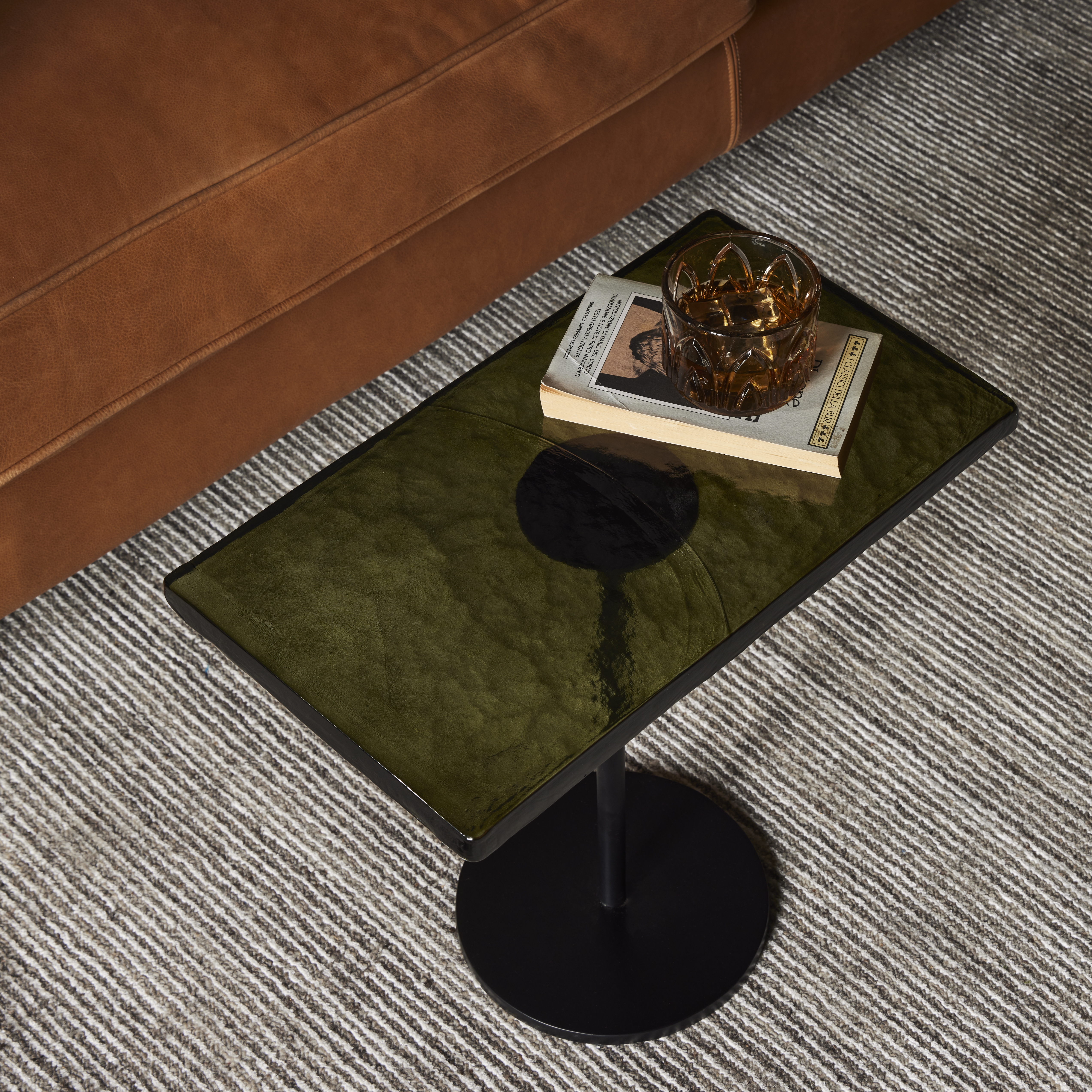 Zevon End Table-Moss Cast Glass - Image 11