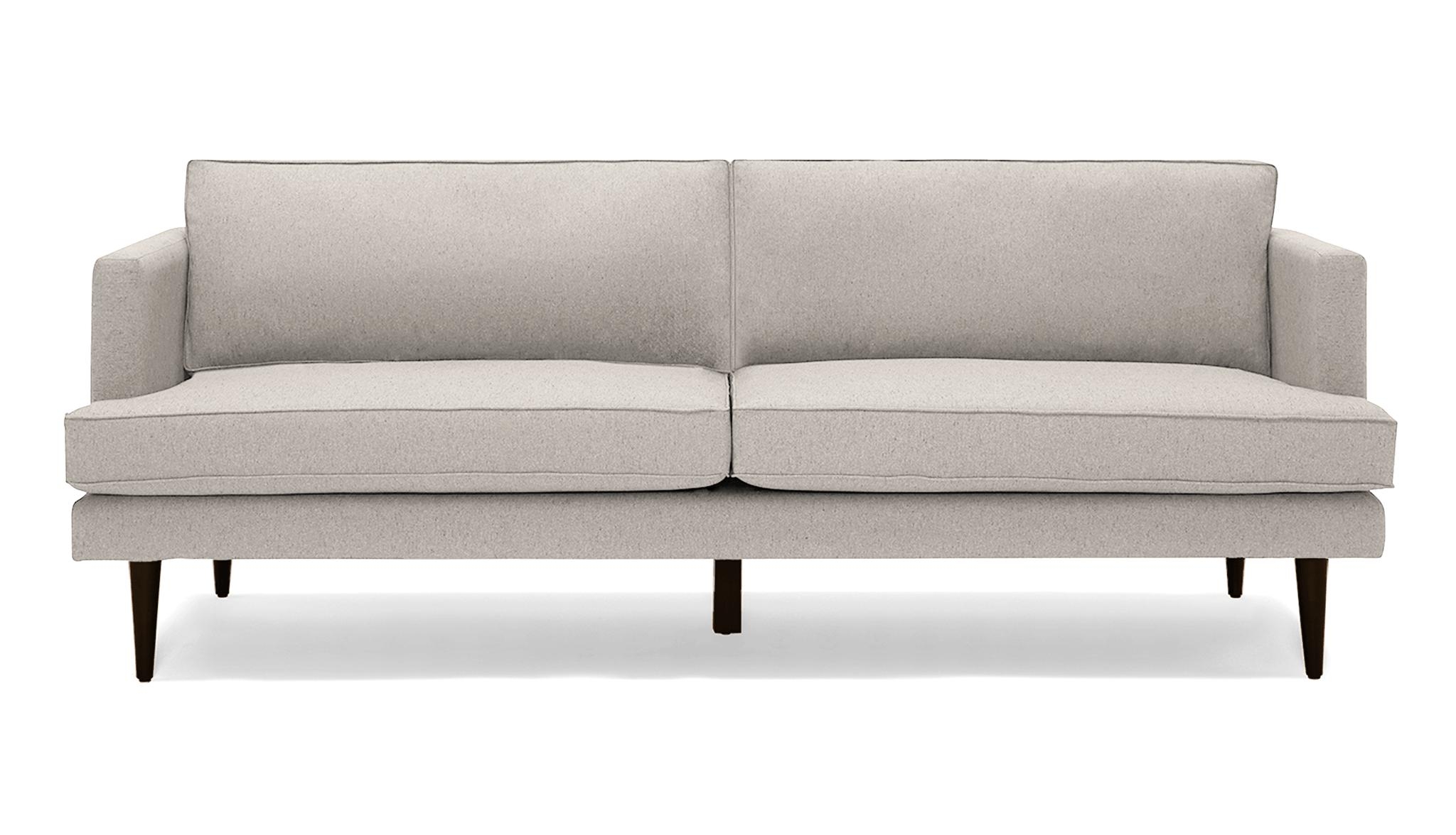 Beige/White Preston Mid Century Modern 86" Sofa - Merit Dove - Mocha - Image 0