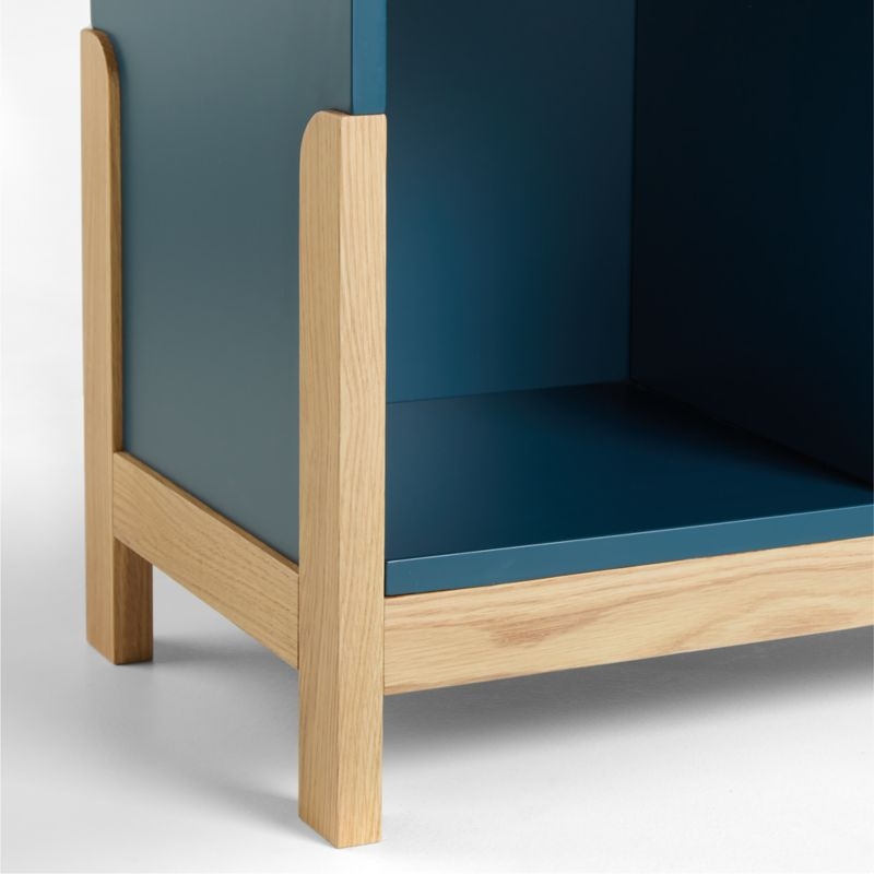 Rue Midnight Blue Wood 8-Cube Bookcase - Image 2