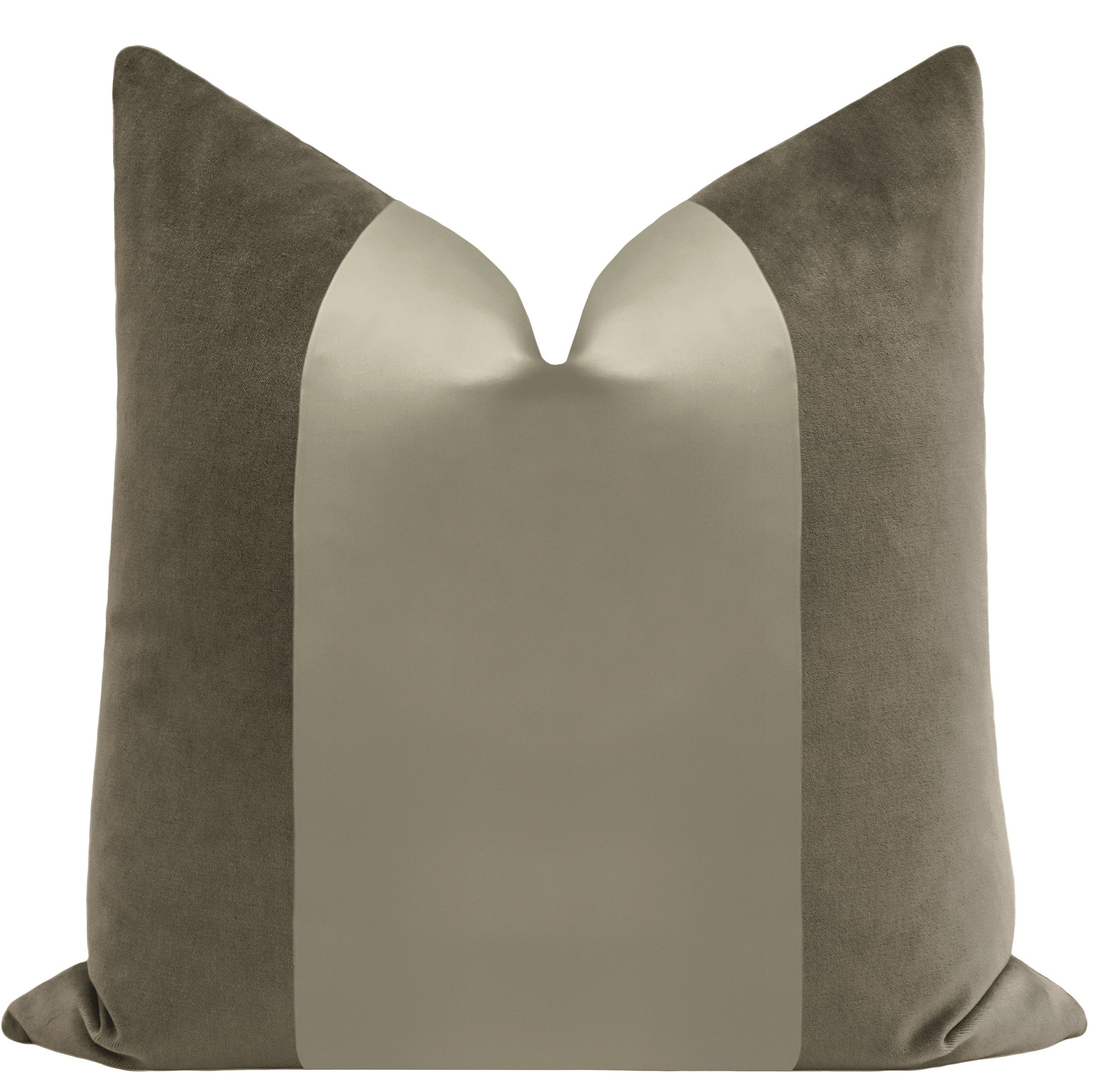 PANEL MONOCHROMATIC : SOCIETY VELVET // GREY - 20” X 30” QUEEN SHAM - Image 0