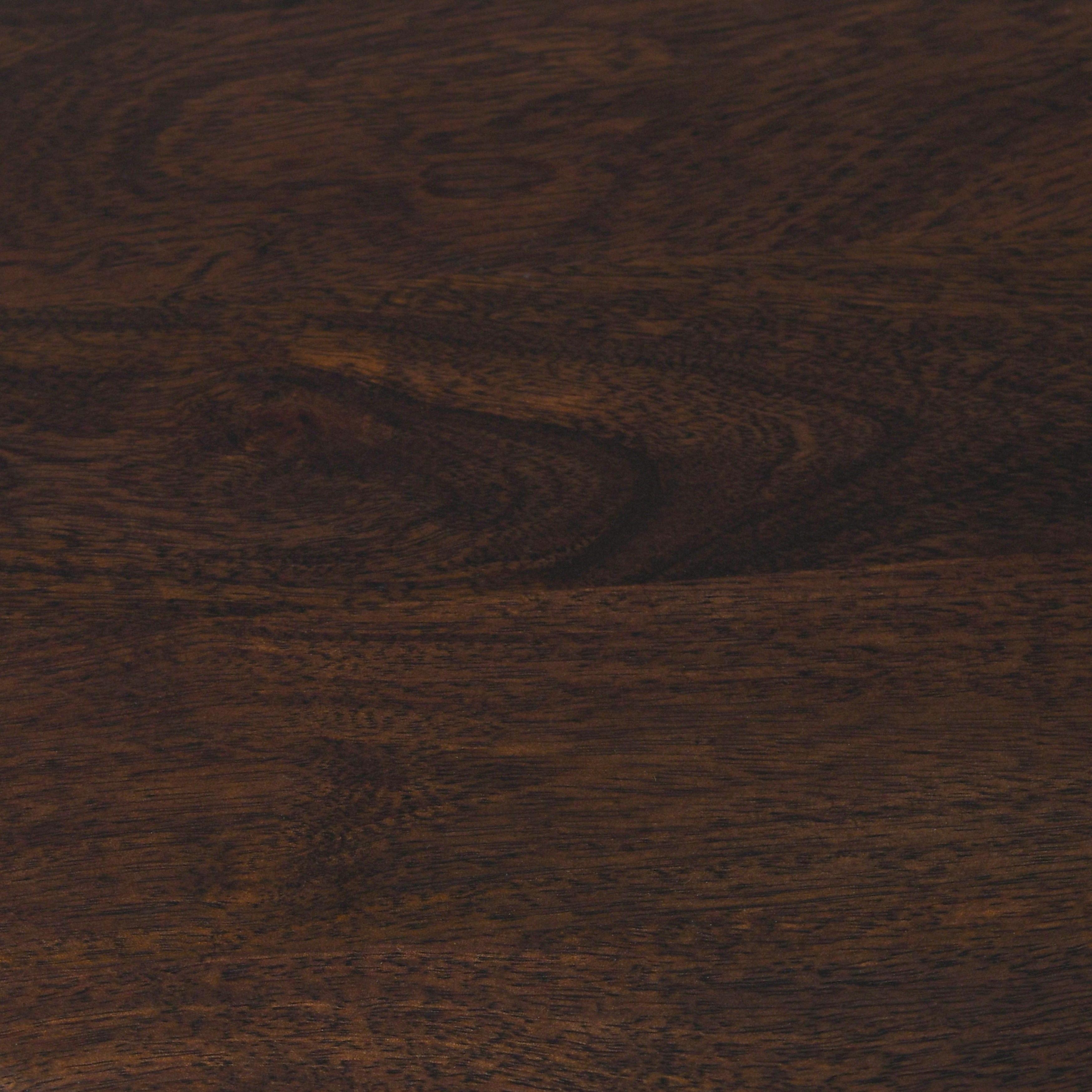 Shira Mango Wood 40" Round Storage Coffee Table Kona Brown - Image 5