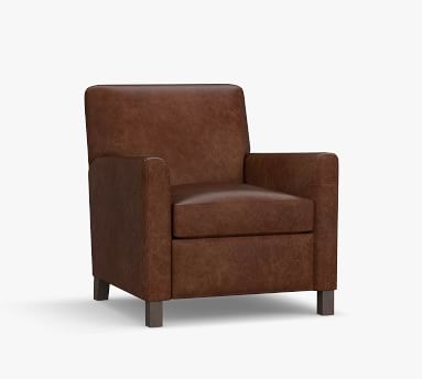 Howard Leather Recliner, Polyester Wrapped Cushions, Statesville Caramel - Image 2