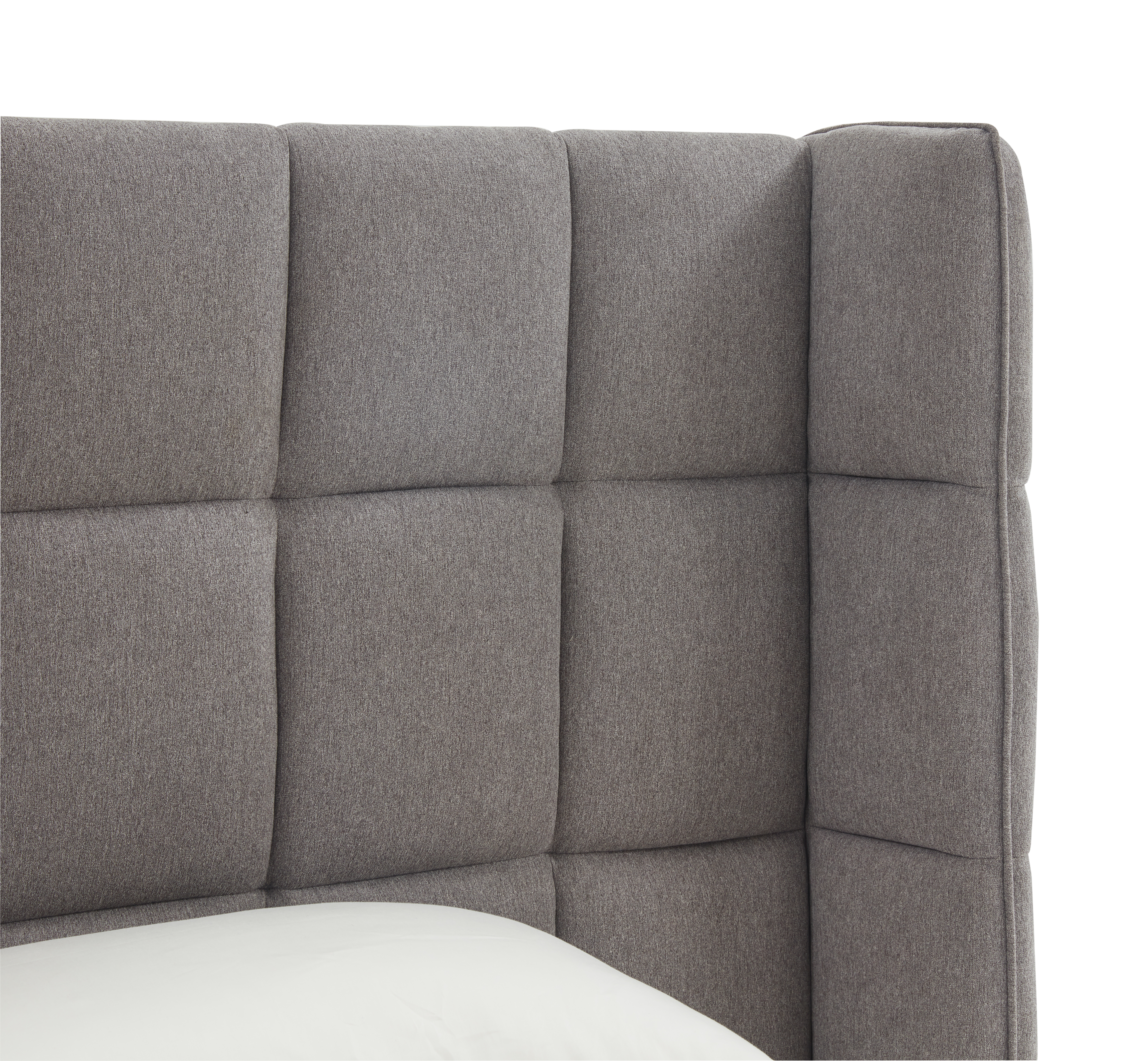 Emerson Grid Tufted King Bed - Light Grey - Arlo Home - Image 2